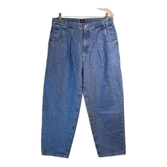 EDWIN Blake Ultra High-Rise Relaxed Pleated Jeans in Aberdeen NWT - Picture 2 of 7